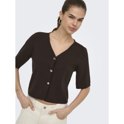 JDY Astra 3/4 ærmet cardigan - Coffee Bean
