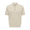 ONLY & SONS Loui Regular Strik Polo - Oatmeal Melange