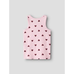 NAME IT MINI pige - Tank top 2-pak Cutie Heart - Parfait Pink