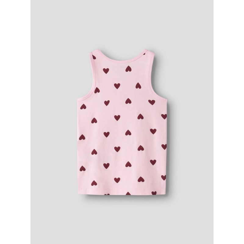 NAME IT MINI pige - Tank top 2-pak Cutie Heart - Parfait Pink