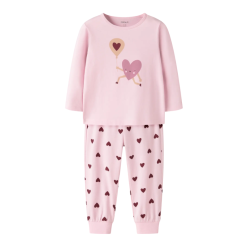 NAME IT Mini Pyjamassæt Cutie Hearts - Parfait Pink