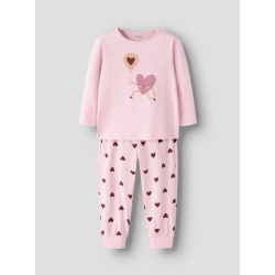 NAME IT Mini Pyjamassæt Cutie Hearts - Parfait Pink