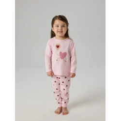 NAME IT Mini Pyjamassæt Cutie Hearts - Parfait Pink