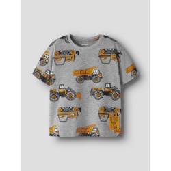 NAME IT Mini Jimmy Tonka kortærmet T-shirt - Grey Melange
