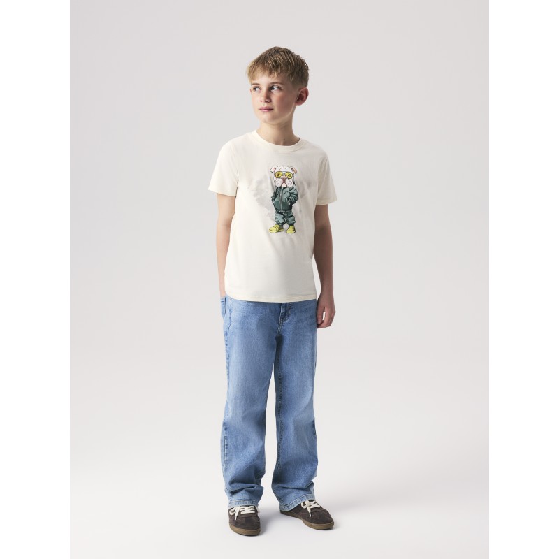 NAME IT Kids Legu kortærmet T-shirt - Antique White