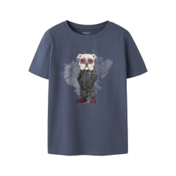 NAME IT Kids Legu kortærmet T-shirt - Vintage Indigo