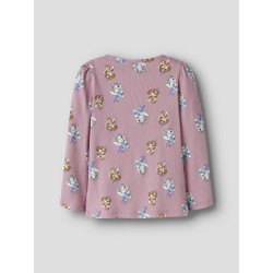 NAME IT Mini Jemina Paw langærmet bluse - Lilas