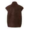 PIECES Sadia Teddy Vest - Hot Fudge