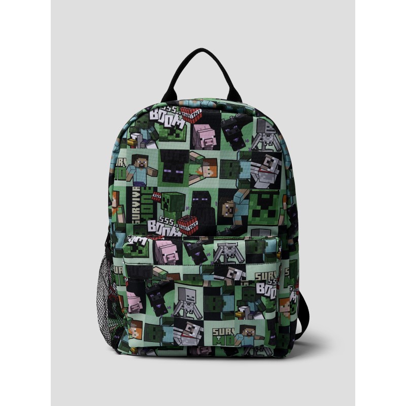 NAME IT Kids Jonk Minecraft rygsæk - Sort