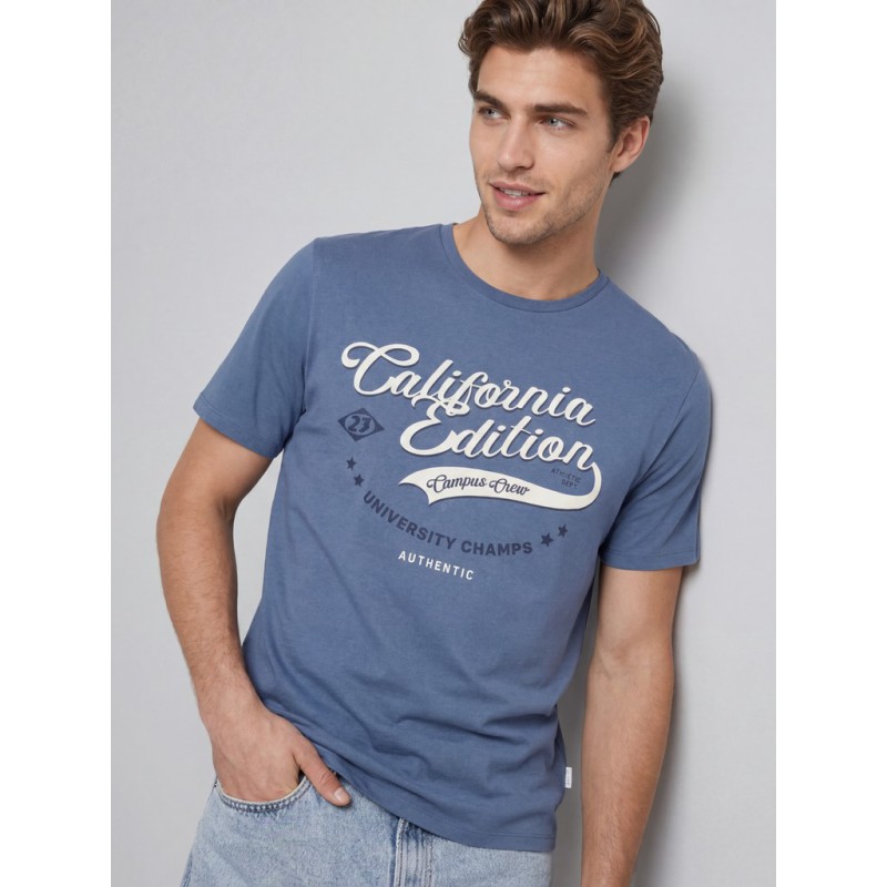 JJ REBEL Felix kortærmet T-shirt - Vintage Indigo