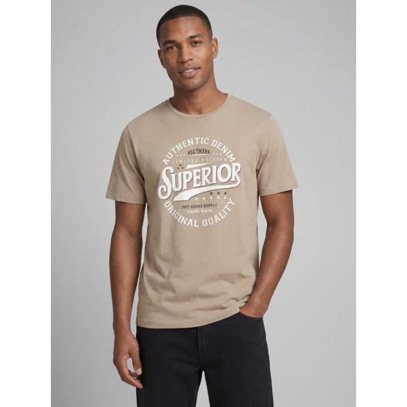 JJ REBEL Felix kortærmet T-shirt - Roasted Cashew