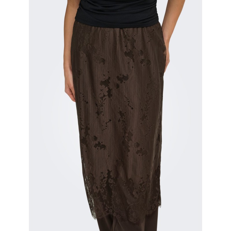 ONLY Wille blonde nederdel - Coffee Bean