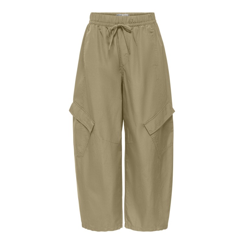 ONLY Ayana barrel cargo bukser - Olive Gray