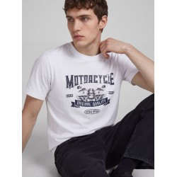 JJ REBEL Mario kortærmet T-shirt - Hvid