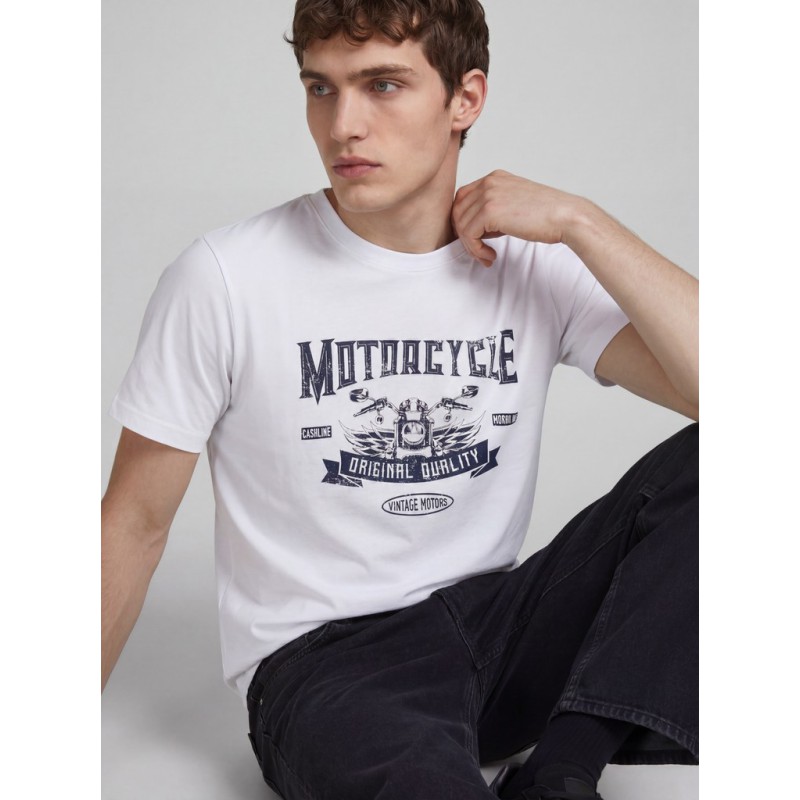 JJ REBEL Mario kortærmet T-shirt - Hvid