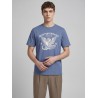 JJ REBEL Mario kortærmet T-shirt - Vintage Indigo