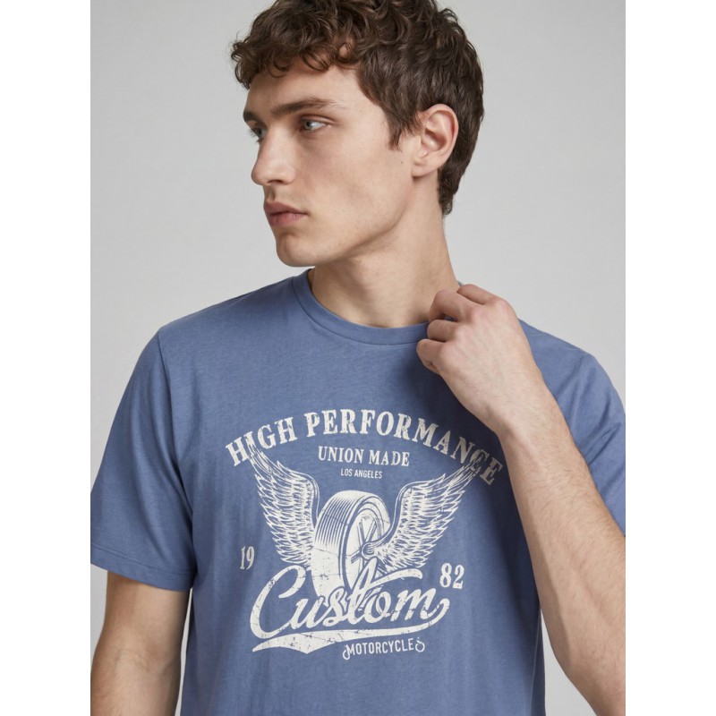 JJ REBEL Mario kortærmet T-shirt - Vintage Indigo