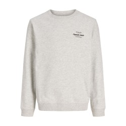 JACK & JONES Junior Norrebro Typo Sweatshirt - White Melange