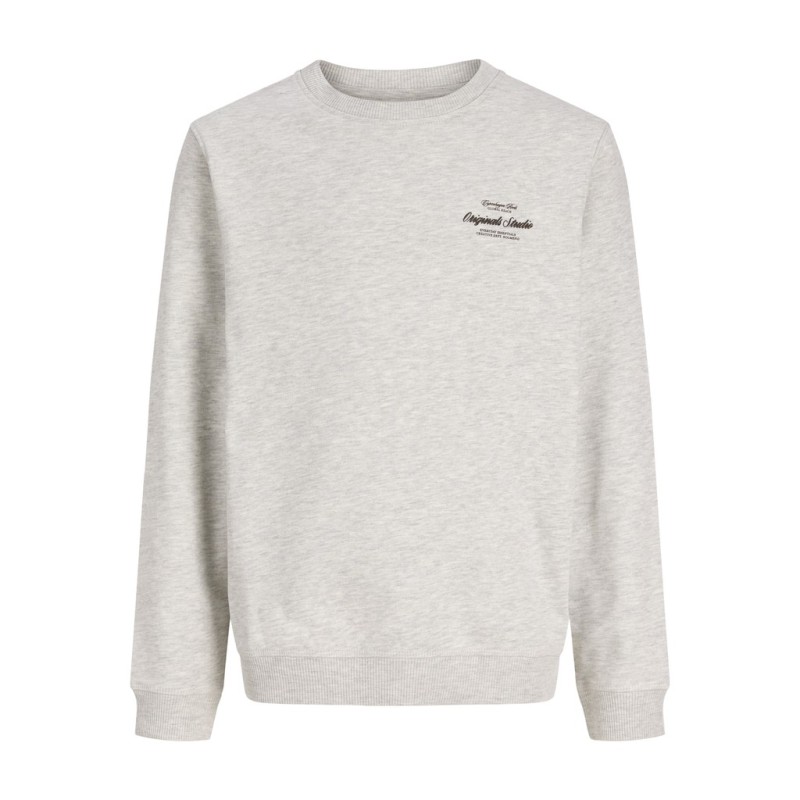 JACK & JONES Junior Norrebro Typo Sweatshirt - White Melange