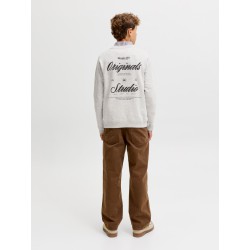 JACK & JONES Junior Norrebro Typo Sweatshirt - White Melange
