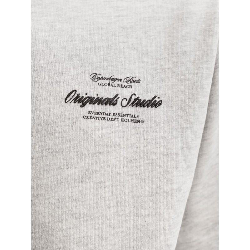 JACK & JONES Junior Norrebro Typo Sweatshirt - White Melange