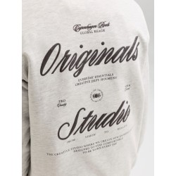 JACK & JONES Junior Norrebro Typo Sweatshirt - White Melange