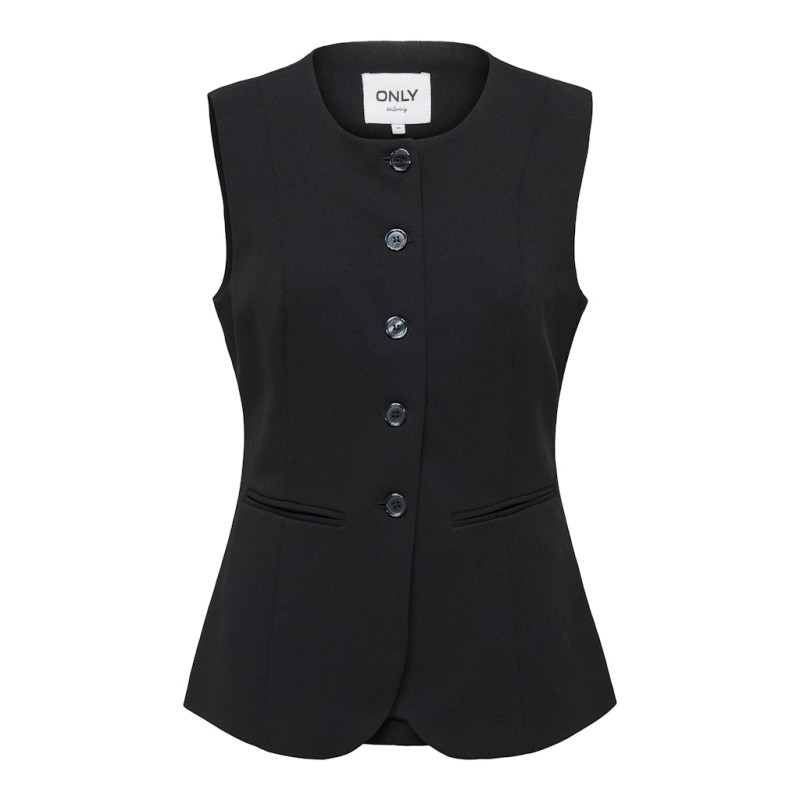 ONLY Aja-Yo fitted tailor vest - Sort