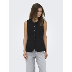 ONLY Aja-Yo fitted tailor vest - Sort