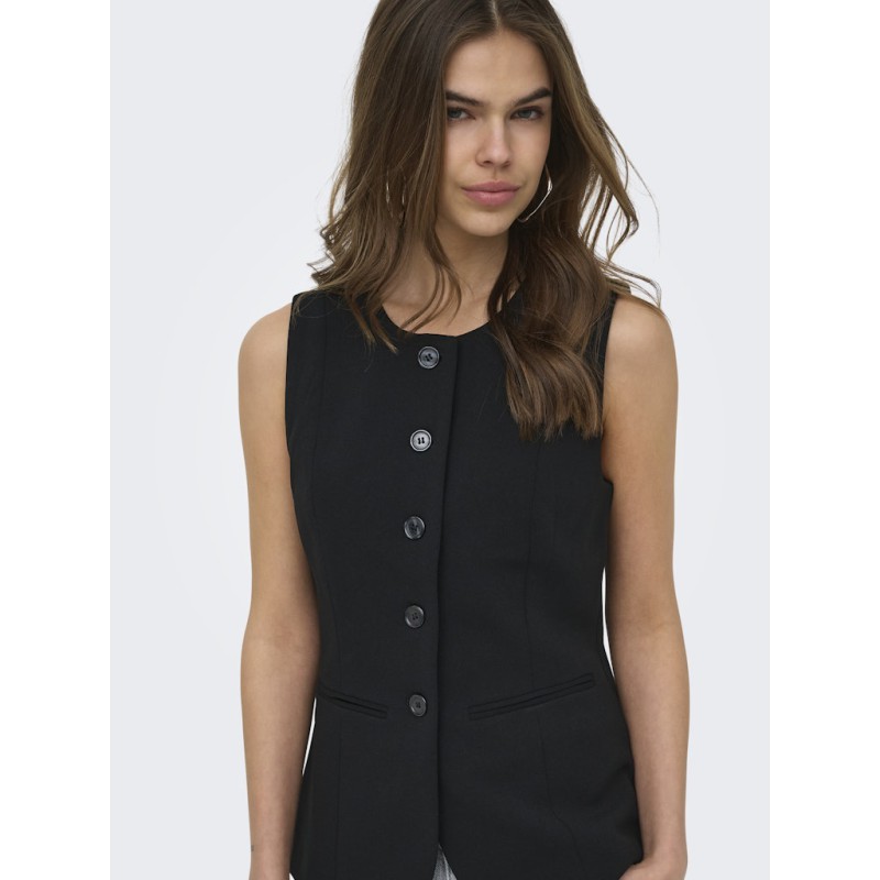 ONLY Aja-Yo fitted tailor vest - Sort
