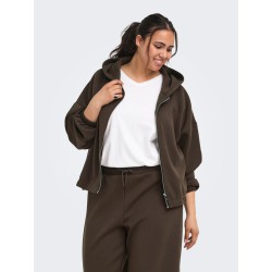 ONLY CARMAKOMA Carlett lynlås hoodie - Bracken