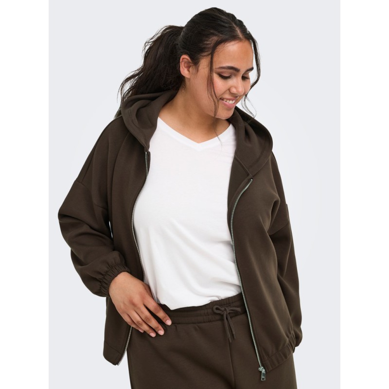 ONLY CARMAKOMA Carlett lynlås hoodie - Bracken