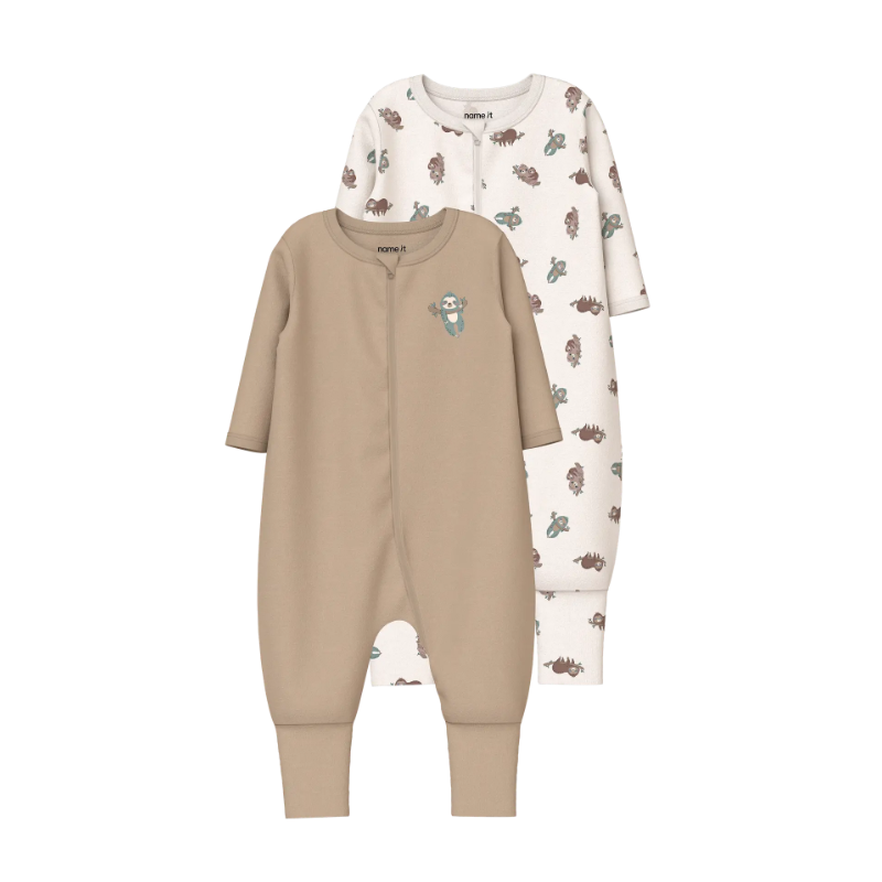 NAME IT Baby Natdragt 2-pak - Jet Stream / Sesame