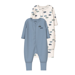 NAME IT Baby Natdragt 2-pak biler - Jet Stream / Ashley Blue