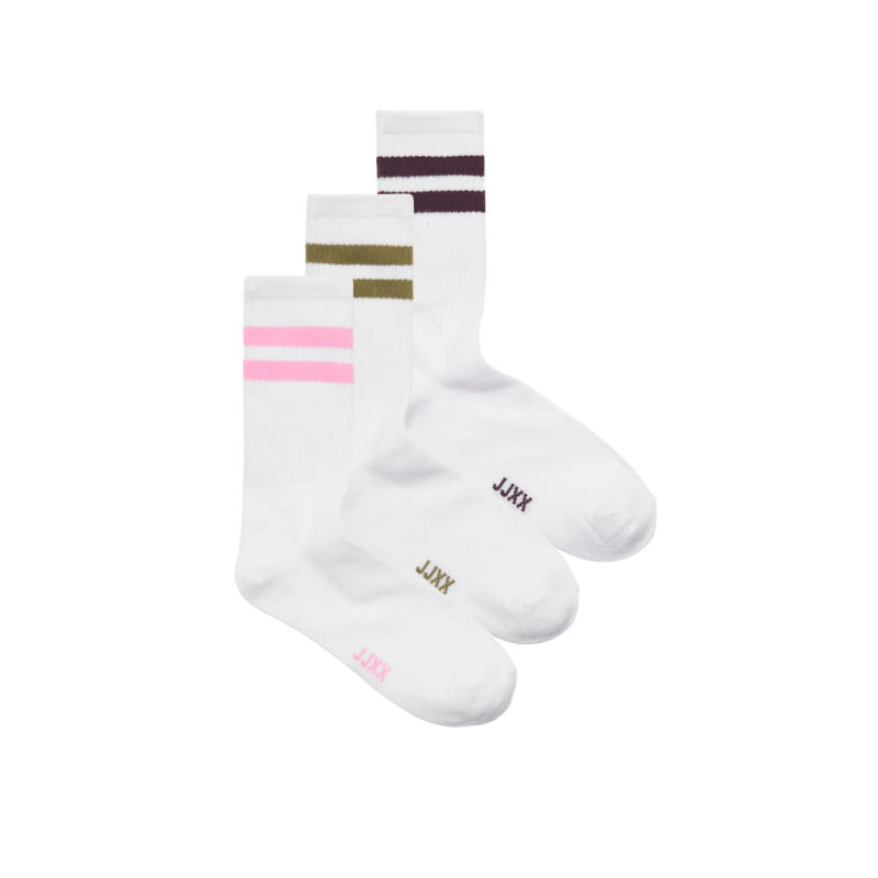 JJXX Teen basic tennis strømper 3-pak - Hvid