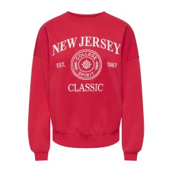 JDY Mesa langærmet sweatshirt - Racing Red