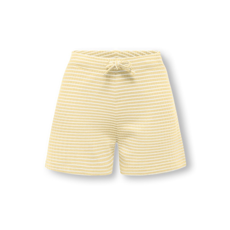 KIDS ONLY Pamia stribede shorts - Double Cream Thin White Stripes