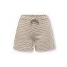 KIDS ONLY Pamia stribede shorts - Humus Thin White Stripes