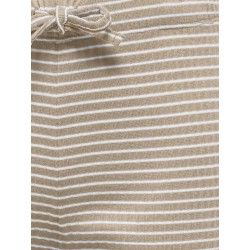 KIDS ONLY Pamia stribede shorts - Humus Thin White Stripes