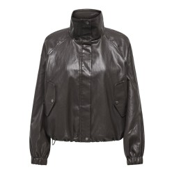 ONLY Mini Faux læder jakke - Raven