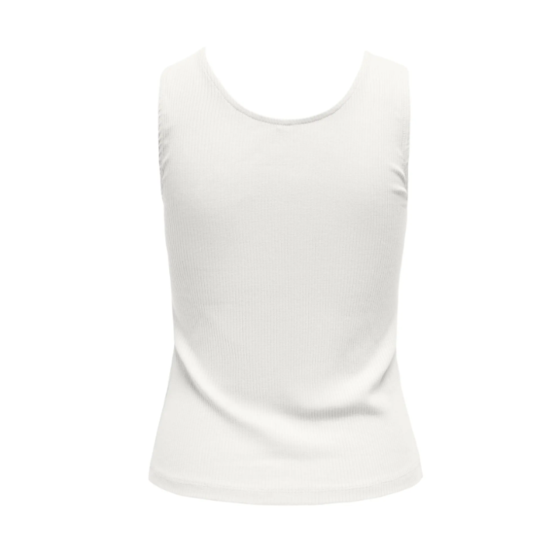 ONLY Simpel knap top - Cloud Dancer