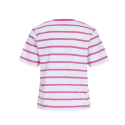 JJXX Annie stribet kortærmet T-shirt - Fiji Flower / Bright White