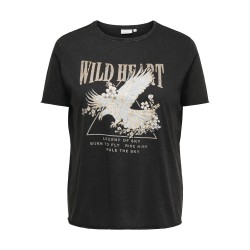 ONLY CARMAKOMA Lucy T-shirt - Black "Wild Heart Eagle"