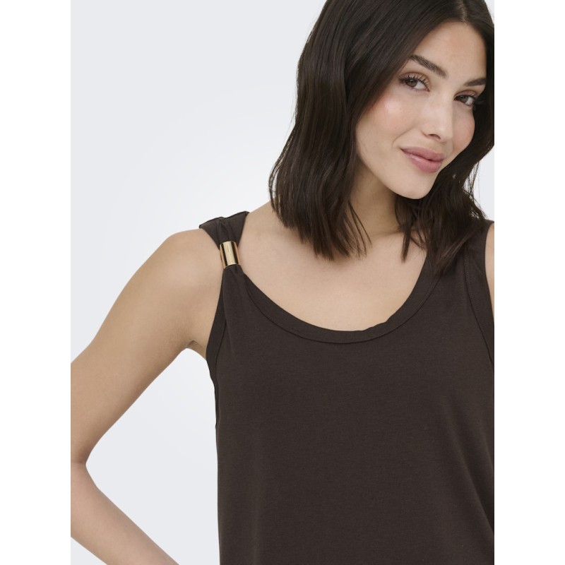 JDY Uffa S/L top - Chicory Coffee