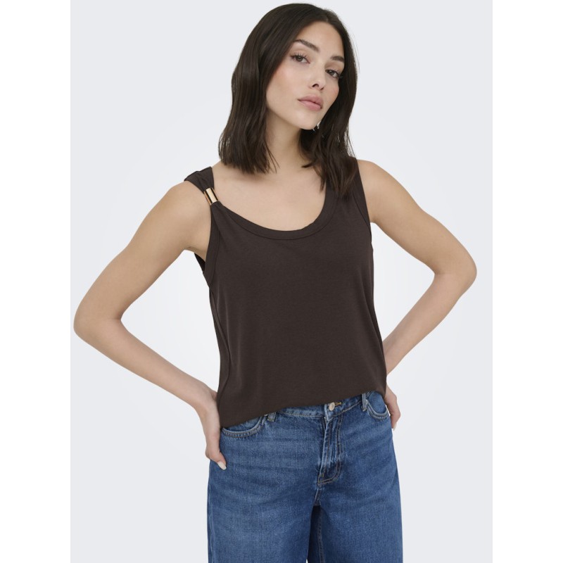 JDY Uffa S/L top - Chicory Coffee