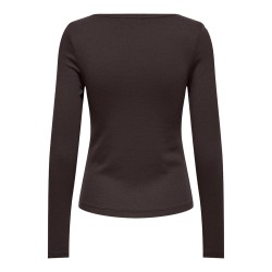 ONLY June langærmet t-shirt - Chocolate Torte