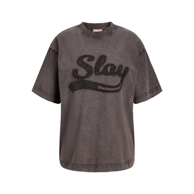 JJXX Jade washed slay patch kortærmet t-shirt - Demitasse