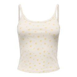 ONLY Eve singlet top - Cloud Dancer/ Yellow