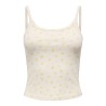 ONLY Eve singlet top - Cloud Dancer/ Yellow
