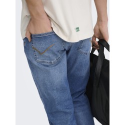 ONLY & SONS Weft regular tailered denim jeans - Medium Blue Denim