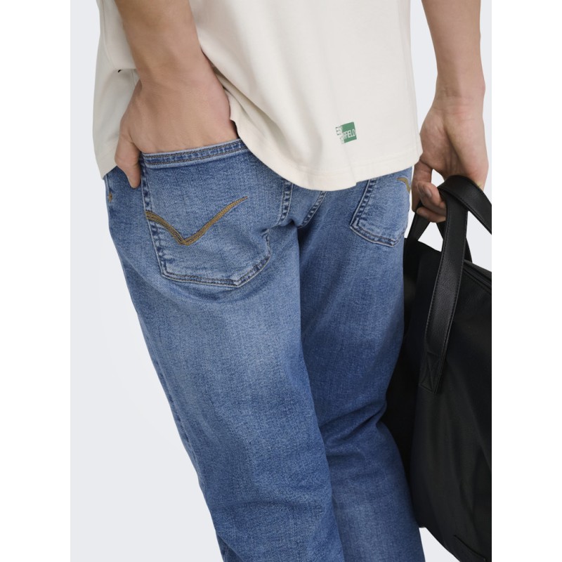 ONLY & SONS Weft regular tailered denim jeans - Medium Blue Denim
